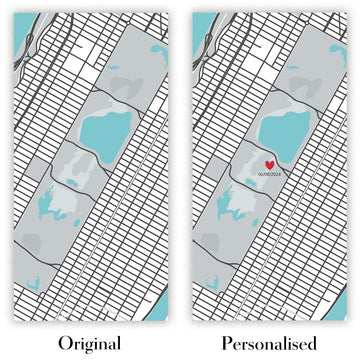 Image showing the difference between an Original map and a Personalised map